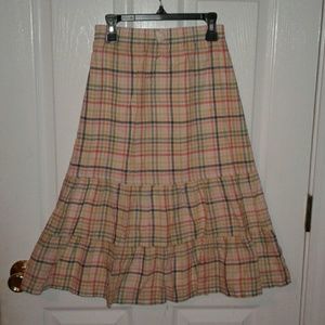 EUC Girls size 12 gymboree  long plaid skirt